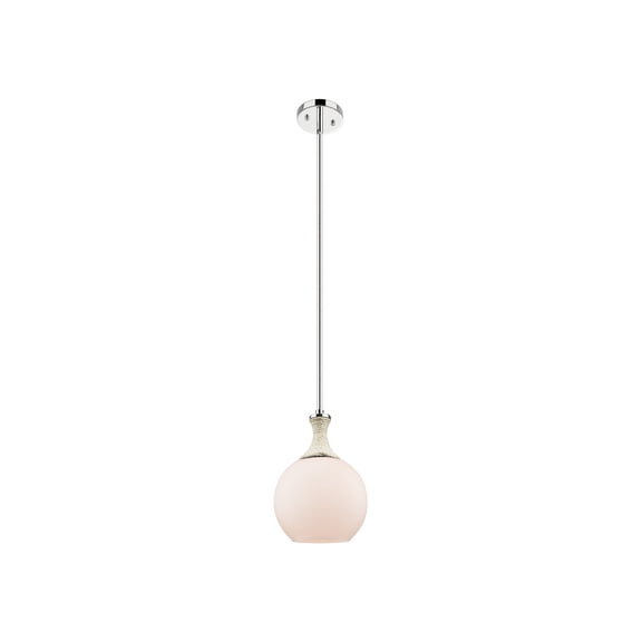 415-1SR-PN-G121-8 Innovations Lighting Astor - 1 Light Stem Hung Rope Mini Pendant-11.75 Inch Tall and 8 Inch Wide-Polished Nickel Finish-Matte White
