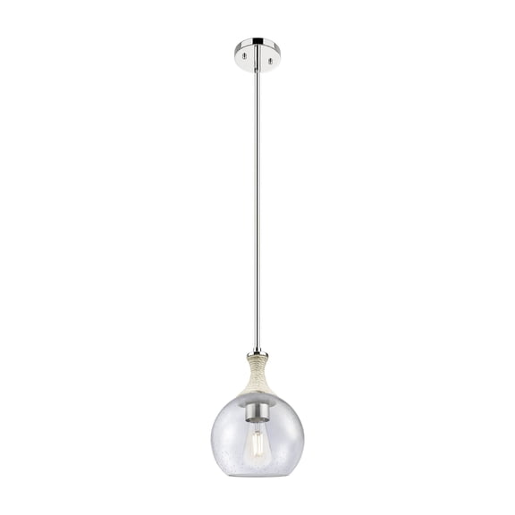 415-1SR-PN-G124-8 Innovations Lighting Astor - 1 Light Stem Hung Rope Mini Pendant-11.75 Inch Tall and 8 Inch Wide-Polished Nickel Finish-Seedy Glass