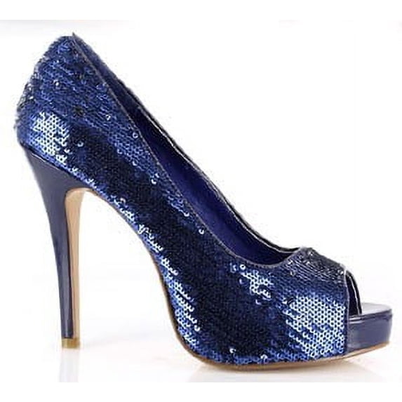 415-FLAMINGO, 4 Inch Heel Glitter Shoes