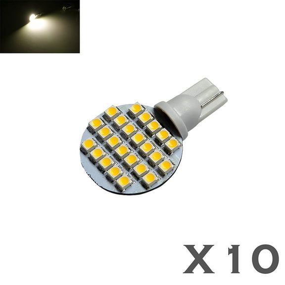 415 Lumens 10X T10/921 Warm White RV Trailer Interior 12V LED Light Bulbs 24 SMD