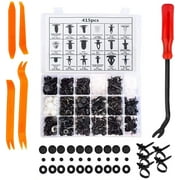 415 PCS Car Bumper Retainer Clips & Nylon Fasteners Rivet Kit, Bumper Quick Release, Auto Push Pin Rivets Set, Door Trim Panel Clips for GM Ford Toyota Honda Chrysler