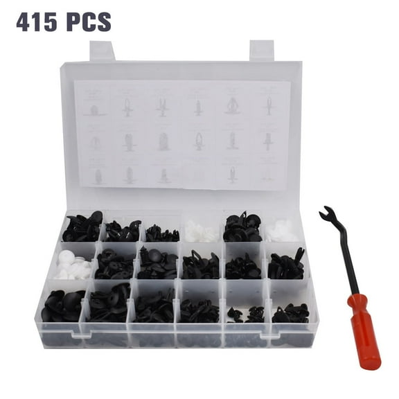 415 Pcs Black Car Fender Clips Plastic Rivets Bumper Clips Push Pins Door Panel Clips Retainer Clips with Removal Tool Fits select: 2009-2016 FORD FOCUS SE, 2016 FORD F150 SUPERCREW