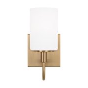 Open Box 4157101EN3-848-Generation Lighting-Sea Gull Lighting-Oak Moore-1 Light Wall Sconce In Traditional Style-10 Inch Tall and 4.88 Inch Wide Satin Brass