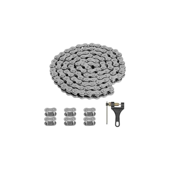 415H Roller Chain 110 Links with Chain Breaker, Dirt Bike Chain with 6 Free Conn