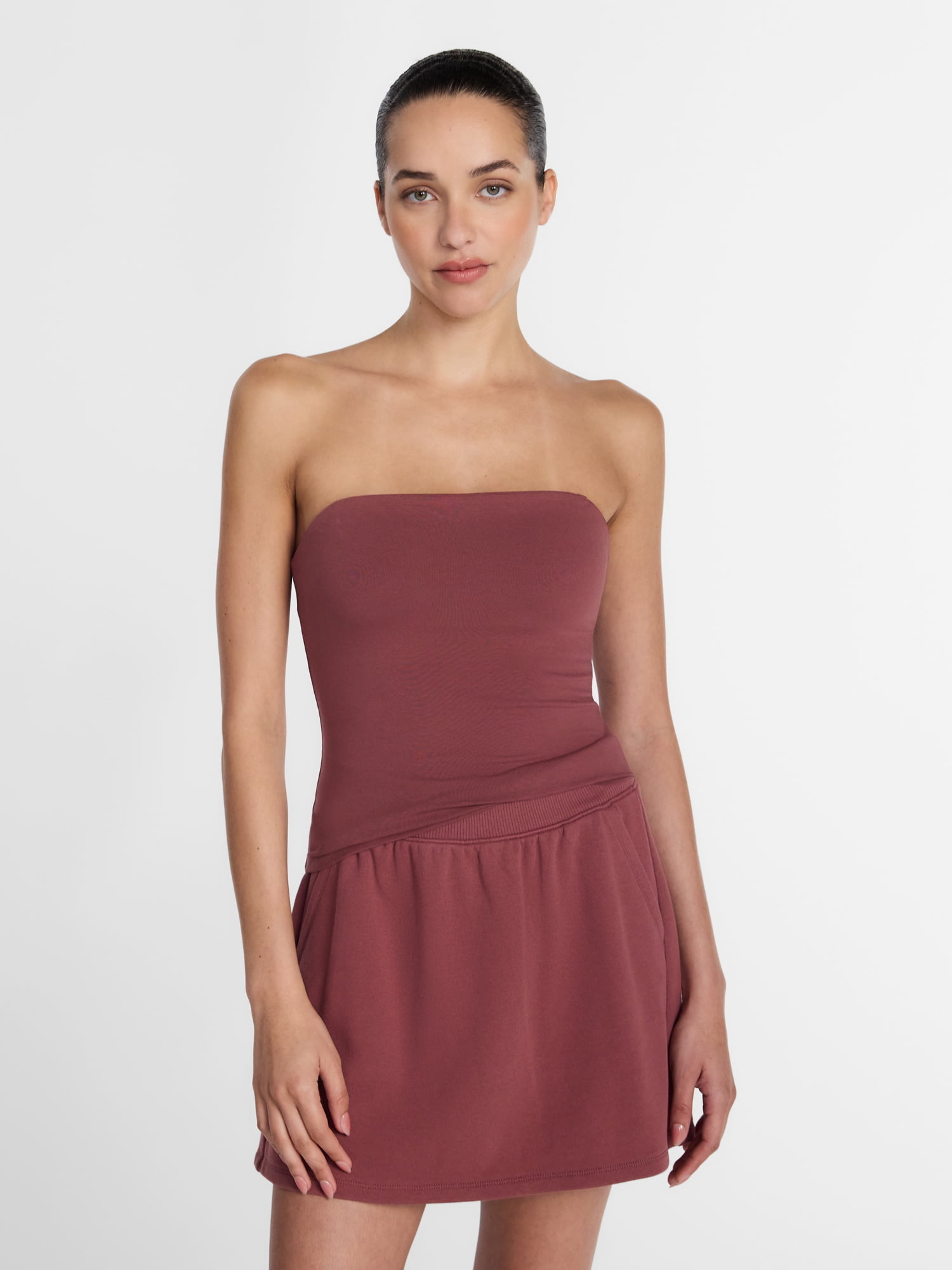 Women's Cotton-Blend Tube Top, Sizes XS-XXXL