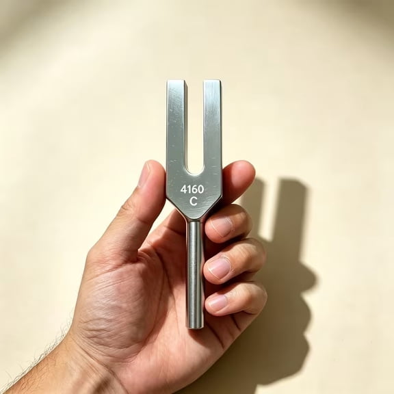 4160 Hz C Frequency Tuning Fork - Precision Sound Fork with Striker for Physics Experiments and Classroom Demonstrations
