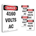 thumbnail image 1 of 4160 Volts AC OSHA Danger Rigid Plastic Sign 18 Inch x 12 Inch - 5 Pack, 1 of 8
