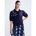 thumbnail image 1 of Free Assembly Women's and Women's Plus Embroidered Cardigan Sweater with Elbow Sleeves, Sizes XS-4X, 1 of 5