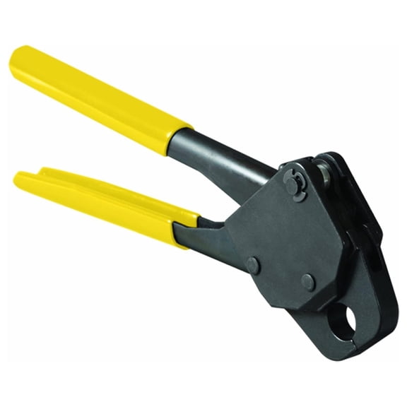 41723 PureFlow 1/2-Inch Zero Lead Compact Angled PEX Crimp Hand Tool with Yellow Handle