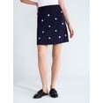 thumbnail image 1 of Free Assembly Women's and Women's Plus Embroidered Mini Sweater Skirt, Sizes XS-4X, 1 of 7