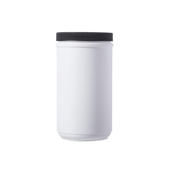 41836 Canister with Lid, HDPE, 12 Piece, 32 oz., White