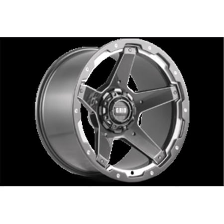 4189655G1 18 x 9 GD04 - 12 mm Offset 6 x 139.7 Loss Graphite with Milled Wheel