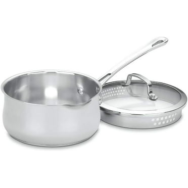 419-18P 2-Quart Pour Saucepan with Cover Contour Cookware, Stainless Steel