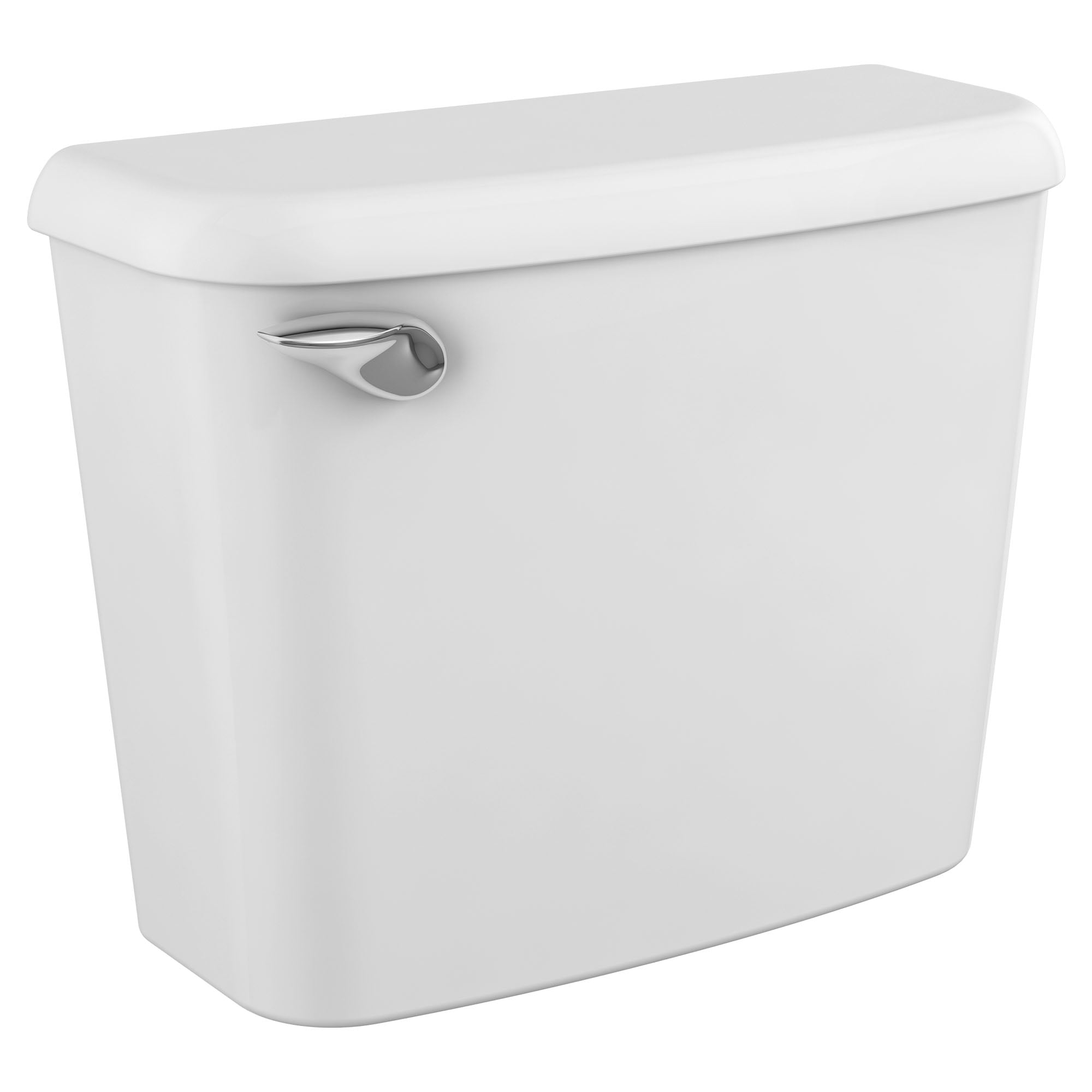 Bone Ceramic Single Flush Toilet Tank with Chrome Handle