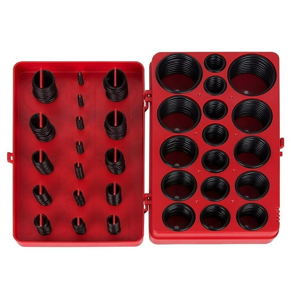 419Pcs/Set Universal Black O-Ring Assortment Kit with a Storage Box for Plumbing, Automotive, General Repair, Household