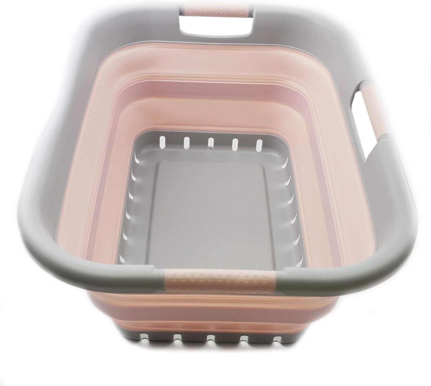 Collapsible Rectangular Case 41L Collapsible Plastic Laundry Basket - Foldable Pop Up Storage ...