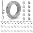 thumbnail image 1 of 41PCS Stainless Steel Wire Rope Kit Rust Resistant Cable Wire Set Versatile Enduring Cable Rope for Clothesline Plant Support String Light, 1 of 11
