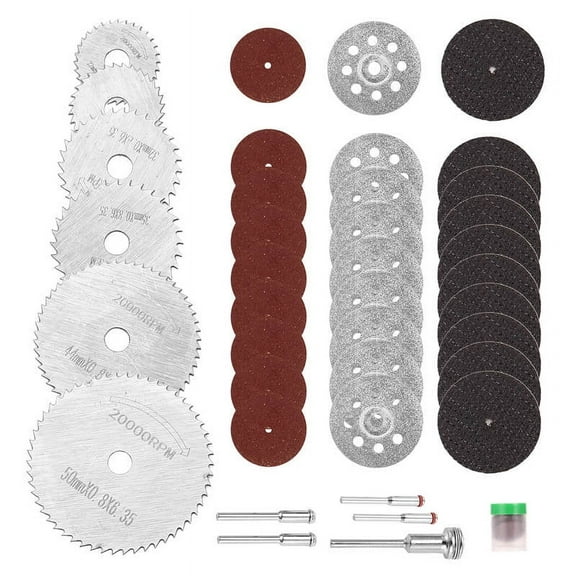 41Pcs Cutting Wheel Set Rotary Wheels Tool Kit for Rrotary Accessories Resin Metal Wood Stone