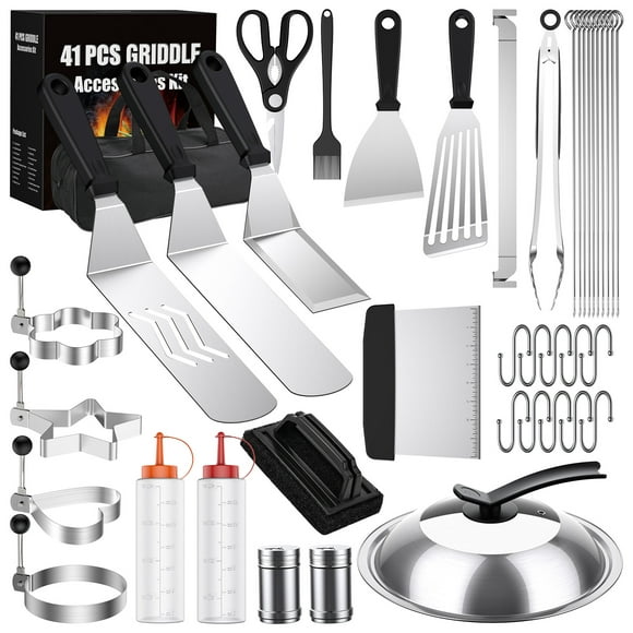 41Pcs Griddle Accessories for Blackstone , Upgrated Stainless Steel BBQ Griddle Kit Grill Tools Gift Set for Blackstone and Camp Chef