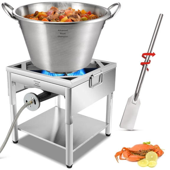 41QT Stainless Steel Mexican Cazo Carnitas,200,000BTU Propane Burner,36" Mixing Paddle