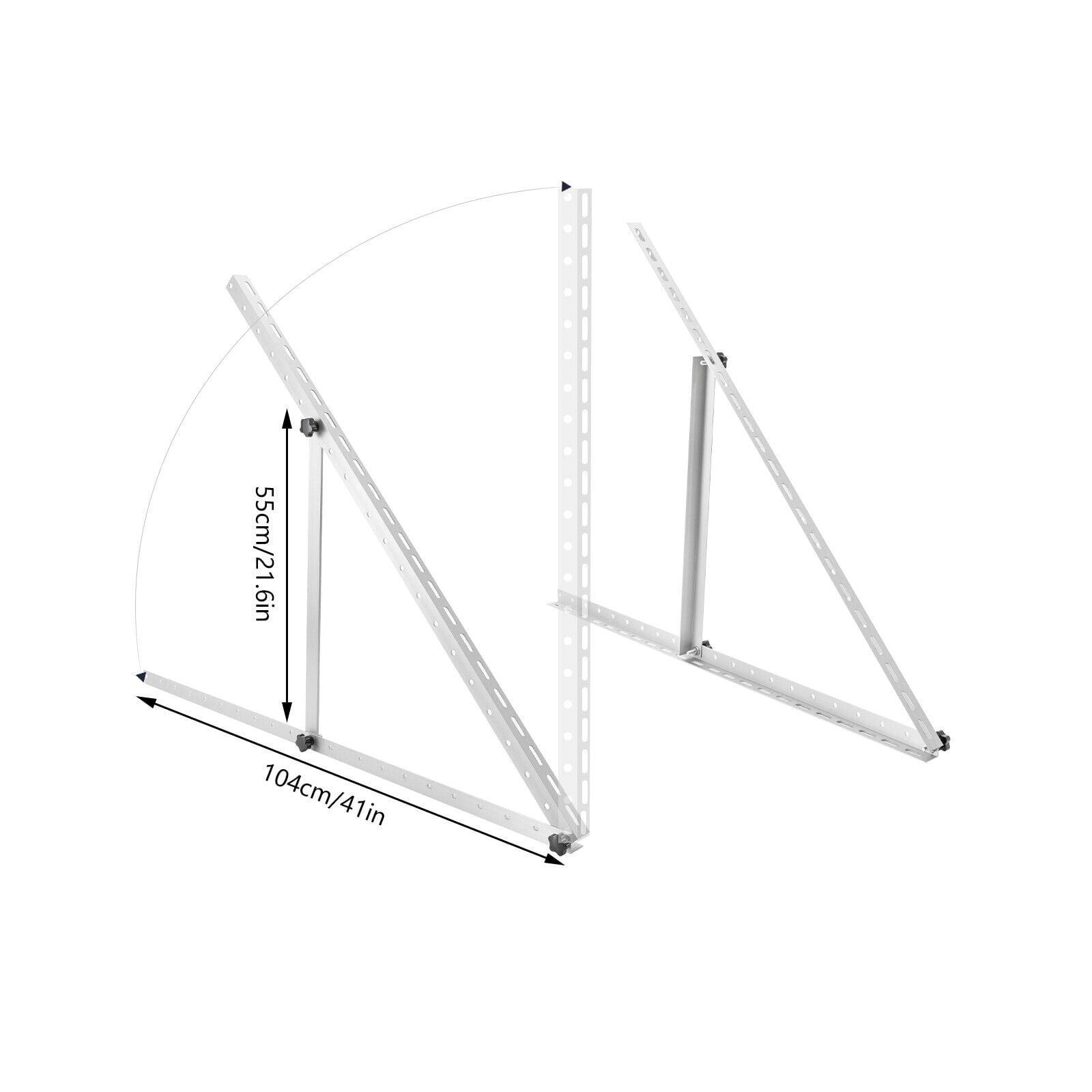 41in/ 45in Adjustable Solar Panel RV Tilt Mount Brackets for Boat Roof ...