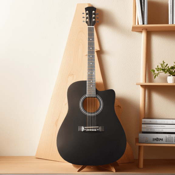 41in Dreadnought Barrel-shaped Cutaway Acoustic Guitar, Matte black