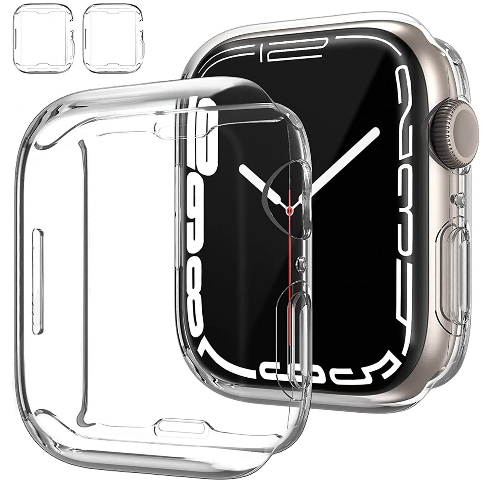 (8-Pack) Rinogear Screen Protector for Apple Watch 41mm Screen Protector iWatch Series 8 7 Case Friendly Accessories Flexible Full Coverage Clear TPU