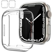 41mm Case for Apple Watch Series 9/8/7 Screen Protector, Overall Protective Case TPU HD Ultra-Thin Cover for iWatch, Transparent