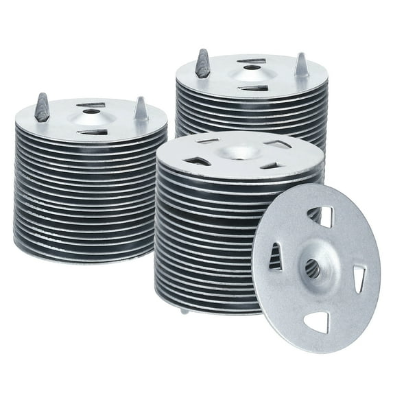 41mm Insulation Washers, 150pcs Metal Insulation Washers Perforated Washers Galvanized Steel for Foam Insulation Board