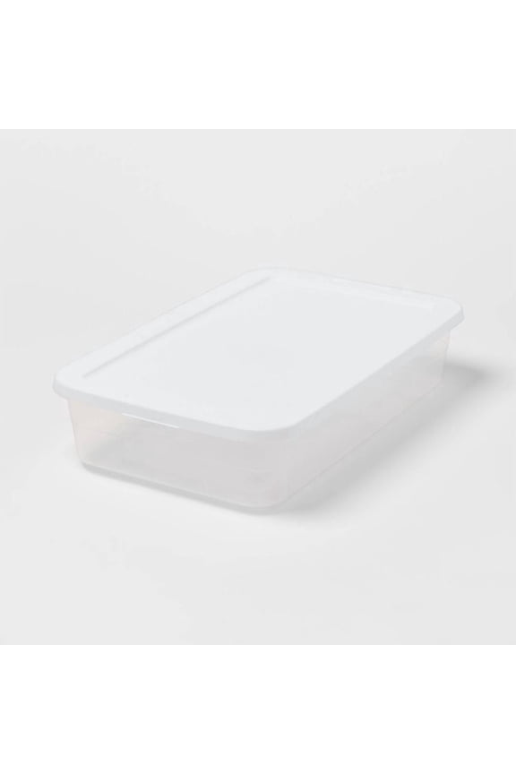 Plastic 41 qt Under-Bed Storage Boxes, Clear