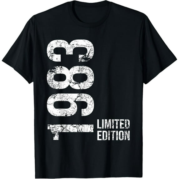 41st Birthday 41 Years Old Man Woman Vintage 1983 T-ShirtMen and women, Black T-shirt, size: Extra large S-4XL