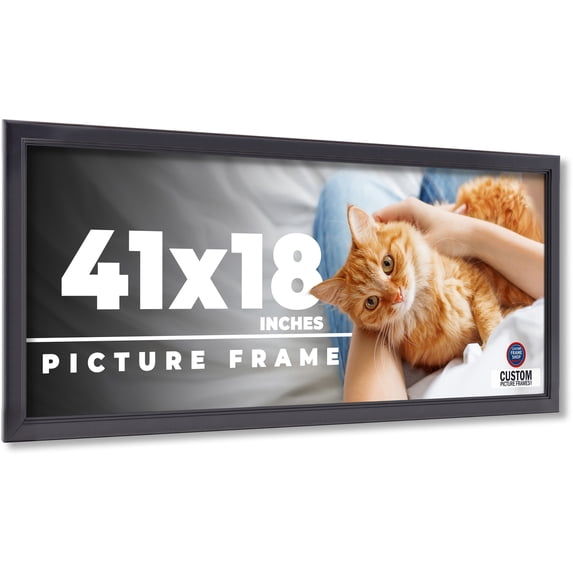 41x18 Frame Black Passaggi Solid Wood Picture Frame Width 1.5 Inches | Interior Depth 0.5 Inches |