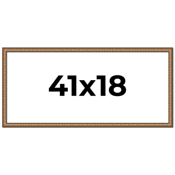 41x18 Frame Gold Real Wood Picture Frame Width 1.25 inches | Interior Frame Depth 0.5 inches |