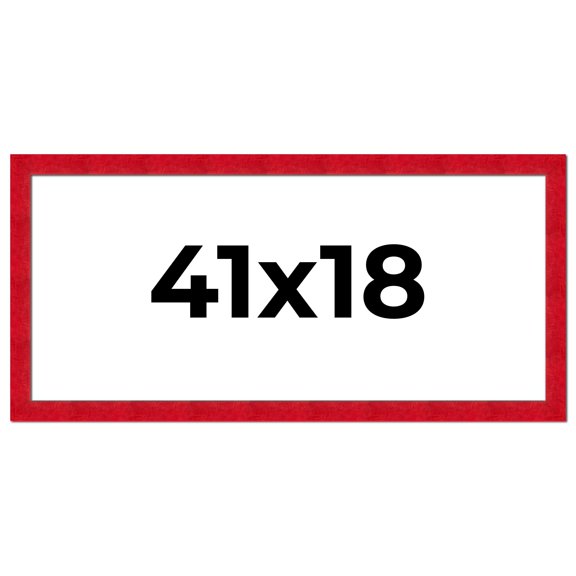 41x18 Frame Red Burl Solid Wood Picture Frame Width 1.75 Inches | Interior Frame Depth 0.5 Inches |