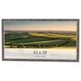 thumbnail image 1 of 41x18 Frame Silver Grey Distressed Solid Wood Picture Frame | 0.75 Inch Moulding Width | Interior, 1 of 8