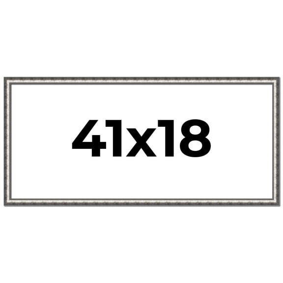 41x18 Frame Silver Real Wood Picture Frame Width 1.125 Inches | Interior Frame Depth 0.5 Inches |