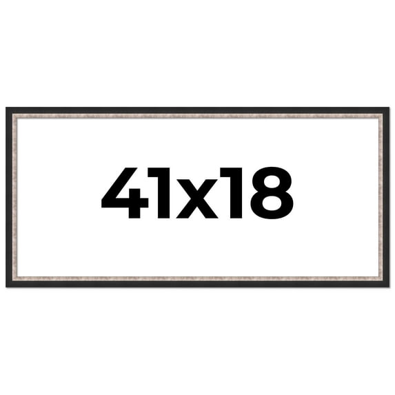 41x18 Frame Silver Real Wood Picture Frame Width 1.25 Inches | Interior Frame Depth 0.75 Inches |
