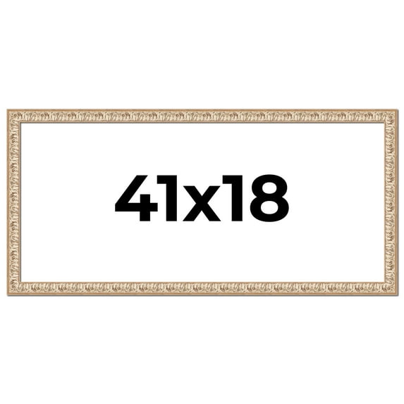 41x18 Frame White Real Wood Picture Frame Width 1.5 inches | Interior Frame Depth 0.5 inches |