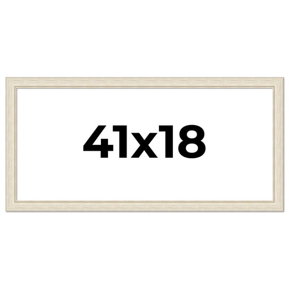 41x18 Frame White Real Wood Picture Frame Width 1.75 inches | Interior Frame Depth 0.5 inches |