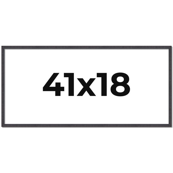 41x18 Rustic Brown Real Wood Picture Frame Width 0.75 inches | Interior Frame Depth 0.5 inches |