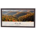 thumbnail image 1 of 41x18 Rustic Brown Real Wood Picture Frame Width 0.75 inches | Interior Frame Depth 0.5 inches |, 1 of 8