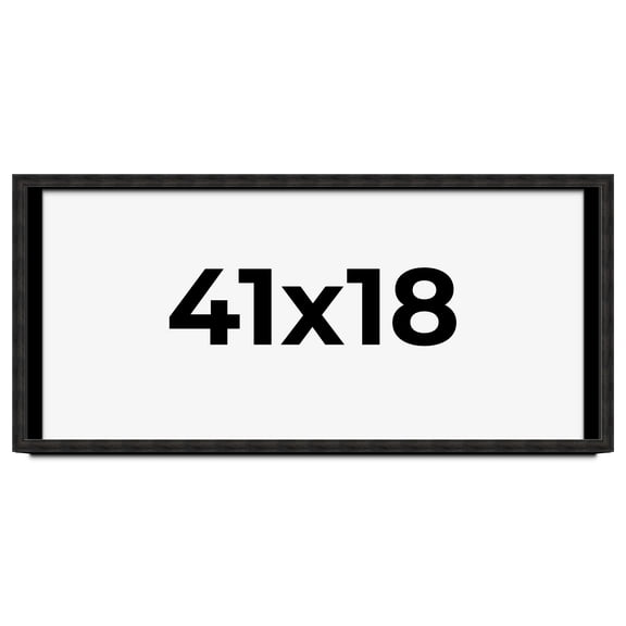 41x18 Shadow Box Black Rustic Barnwood Display Frame  | 1.125 Inch Deep | 0.875 Inch Moulding Width
