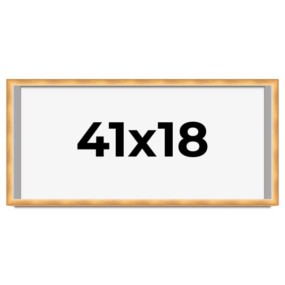 41x18 Shadow Box Bronze Cross-Brushed Display Frame | 1.625 Inches Deep Solid Wood | UV Resistant
