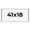 thumbnail image 1 of 41x18 Shadow Box Cream of Wheat White Washed Display Frame | 0.875 Inches Deep Solid Wood Shadowbox, 1 of 8