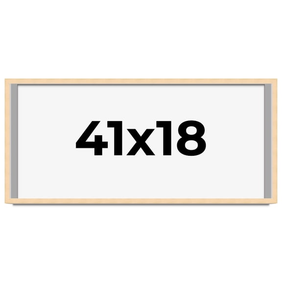 41x18 Shadow Box Frame Brown | 0.875 Inches Deep Real Wood Contemporary Shadowbox Display Frame |