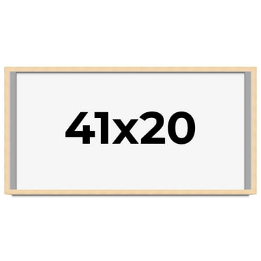 41x20 Frame Beige Real Wood Picture Frame Width 0.75 inches | Interior Frame Depth 0.5 inches |