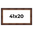 thumbnail image 1 of 41x20 Frame Brown Walnut Gold Ornate Trim Solid Wood Plein Air Picture Frame | 3 Inch Moulding, 1 of 8