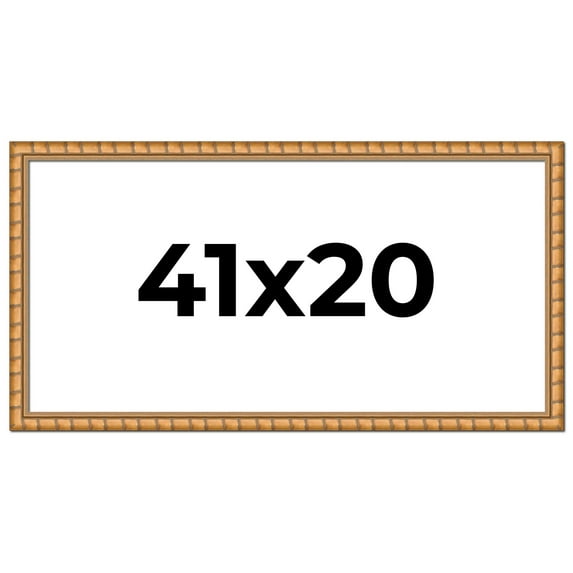 41x20 Frame Gold Real Wood Picture Frame Width 1.5 inches | Interior Frame Depth 0.5 inches |