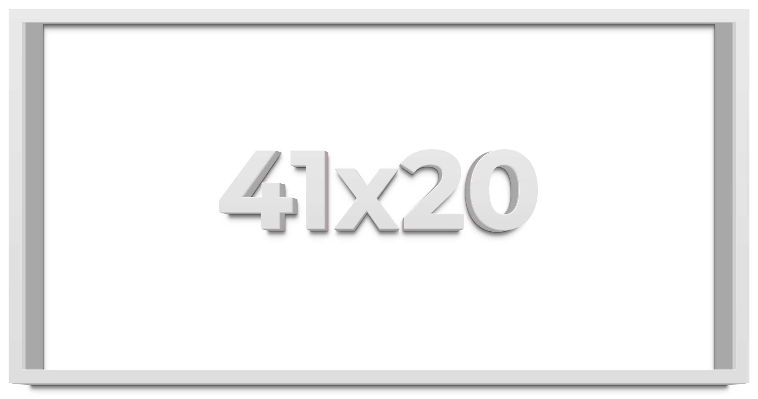 41x20 Shadow Box Frame White | 2 Inches Deep Real Wood Contemporary ...