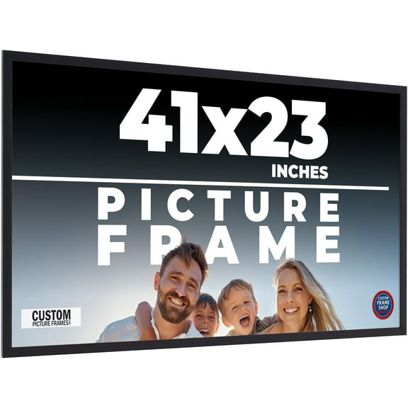 41x23 Frame Black Real Wood Picture Frame Width 0.75 inches | Interior Frame Depth 0.5 inches |